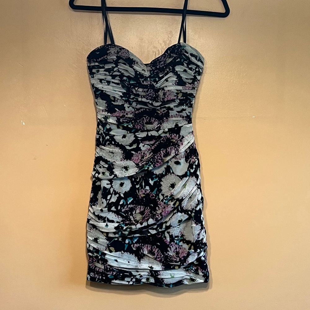 Strapless Floral Minidress